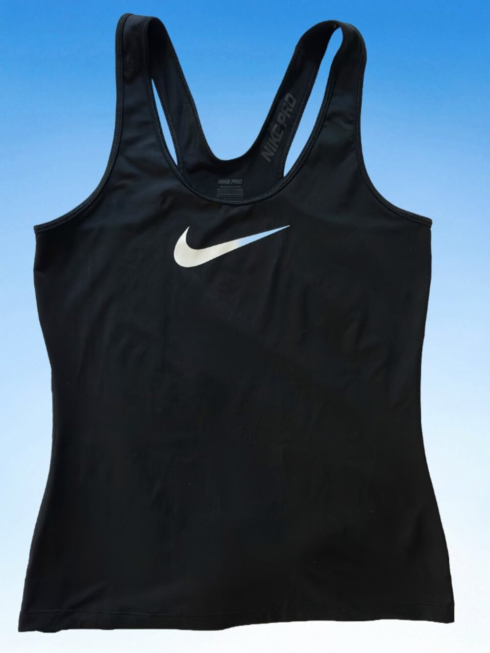 Nike Pro Dri-Fit Racer Back Tank Top, Black, Sz M